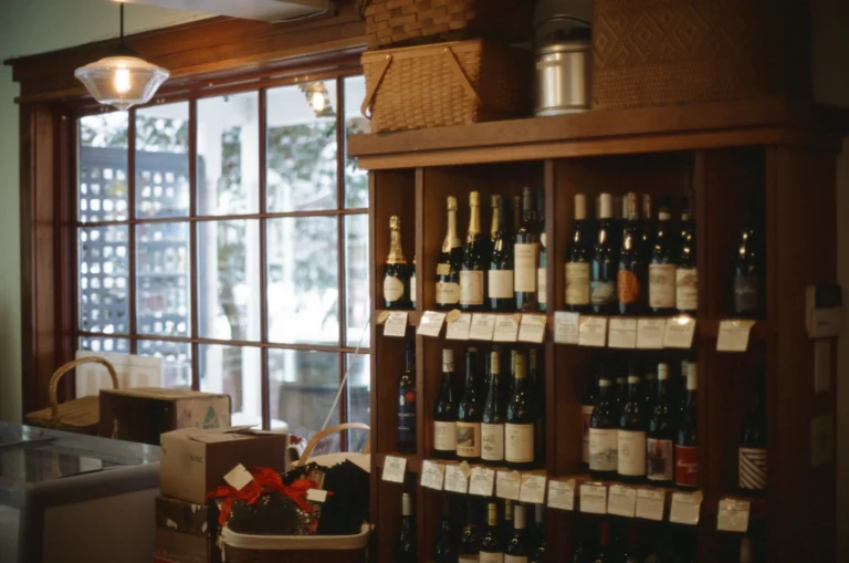Wine and spirits on liquor store shelves for 19+ alcohol delivery in Abbotsford